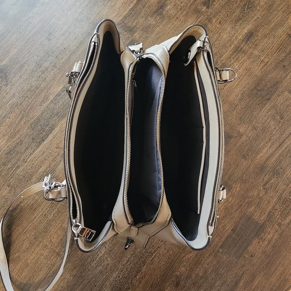 NEW Coach Brooklyn 34 Carryall Stone Pebbled Leather Large Convertible Satchel - Picture 6 of 16